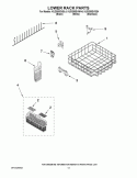 LOWER RACK PARTS Diagram and Parts List for KUDS50SVBL4  KitchenAid Dishwasher