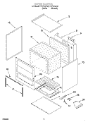 Part Location Diagram of 4364136 Whirlpool FRAME-FRNT