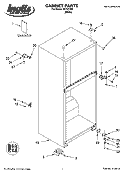 CABINET PARTS Diagram and Parts List for IKT141302  Inglis Refrigerator