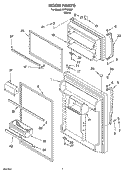 DOOR PARTS Diagram and Parts List for IKT196301  Inglis Refrigerator