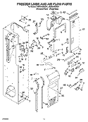 Part Location Diagram of 2259054 Whirlpool DEFLECTOR