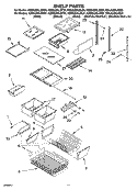 SHELF PARTS, OPTIONAL PARTS Diagram and Parts List for KBLA22KLSS01  KitchenAid Refrigerator