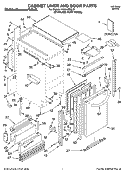 CABINET LINER AND DOOR PARTS Diagram and Parts List for KUIA18PNLS1  KitchenAid Ice Maker