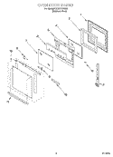 OVEN DOOR Diagram and Parts List for KEBS177DSS8  KitchenAid Wall Oven