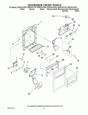 DISPENSER FRONT PARTS Diagram and Parts List for ED5FHAXVA03  Whirlpool Refrigerator