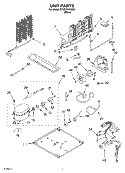 UNIT Diagram and Parts List for ET9CHKXKB02  Whirlpool Refrigerator