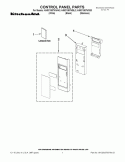 CONTROL PANEL PARTS Diagram and Parts List for KHMC1857WSS0  KitchenAid Microwave