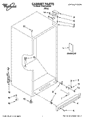 CABINET PARTS Diagram and Parts List for EV201NZRQ04  Whirlpool Freezer