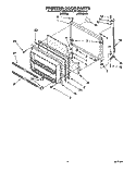 FREEZER DOOR Diagram and Parts List for RT18HKXAW01  Roper Refrigerator