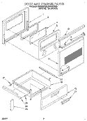 DOOR AND DRAWER Diagram and Parts List for RF316PXYN2  Whirlpool Range