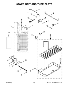 Part Location Diagram of W11629714 Whirlpool EVAPORATOR