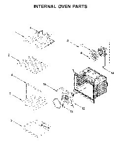 Internal oven parts Diagram and Parts List for WOD77EC0HS02  Whirlpool Wall Oven