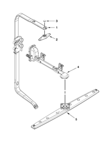 Upper Wash And Rinse Parts Diagram and Parts List for BLB14DRANA1  Whirlpool Dishwasher