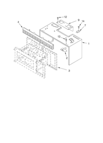 Cabinet Diagram and Parts List for MH6150XHB1  Whirlpool Microwave