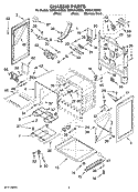 CHASSIS PARTS Diagram and Parts List for GERC4120SB2  Whirlpool Range