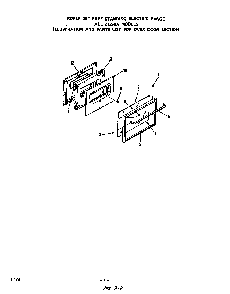 Oven Door Diagram and Parts List for 2326*0A  Roper Range
