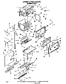 Upper Oven Diagram and Parts List for H8858*1  Roper Range