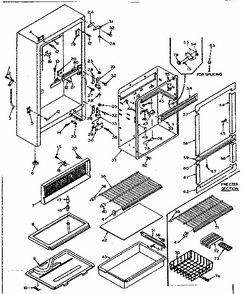 Cabinet Parts Diagram and Parts List for 106T14FSL  Kenmore Refrigerator