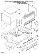 MICROWAVE CABINET AND AIR FLOW Diagram and Parts List for RM280PXBQ3  Whirlpool Microwave Oven Combo