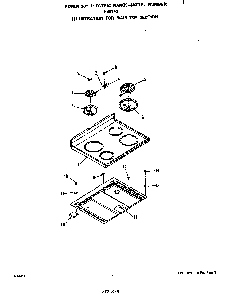Main Top Diagram and Parts List for F9817*0  Roper Range