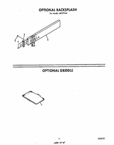 ^backsplash Diagram and Parts List for S8757*4  Roper Range