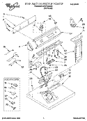 TOP AND CONSOLE, LIT/OPTIONAL Diagram and Parts List for 8LGC7858AN0  Whirlpool Dryer