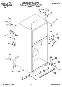 CABINET PARTS Diagram and Parts List for ET8LFKXKT05  Whirlpool Refrigerator