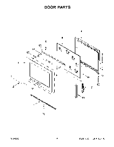 Door Parts Diagram and Parts List for YKSEB900EWH4  KitchenAid Range