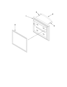 Freezer Door Parts Diagram and Parts List for 10672003012  Kenmore Refrigerator