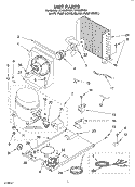 UNIT PARTS Diagram and Parts List for GI1500PHB4  Whirlpool Ice Maker