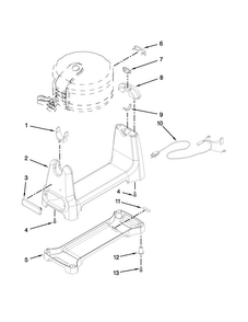 Cradle Parts Diagram and Parts List for KWB110OB0  KitchenAid Waffle Maker