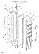 FREEZER DOOR Diagram and Parts List for KSSC36MHS00  KitchenAid Refrigerator