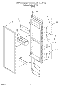 REFRIGERATOR DOOR Diagram and Parts List for 7GD22DFXFW00  Whirlpool Refrigerator