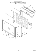 DOOR, LIT/OPTIONAL Diagram and Parts List for FGP335GW0  Roper Range