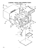 CABINET, HINGE AND STIRRER, LIT/OPTIONAL Diagram and Parts List for RJM74000  Whirlpool Microwave