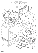 LINER Diagram and Parts List for ET18LKXHB01  Whirlpool Refrigerator