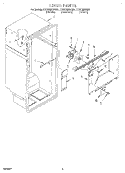LINER Diagram and Parts List for ET20DMXAB01  Whirlpool Refrigerator