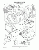 BULKHEAD PARTS Diagram and Parts List for YWED5600XW0  Whirlpool Dryer