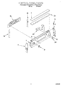 CONTROL PANEL Diagram and Parts List for KERC500EWH4  KitchenAid Range