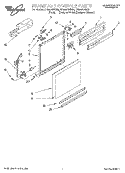 FRAME AND CONSOLE Diagram and Parts List for DU940QWDB4  Whirlpool Dishwasher