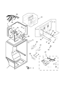 Part Location Diagram of W10716219 Whirlpool BULB-LIGHT