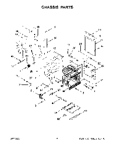 Chassis Parts Diagram and Parts List for KFED500ESS06  KitchenAid Range