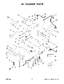 48" Chassis Parts Diagram and Parts List for KFGC558JMB05  KitchenAid Range