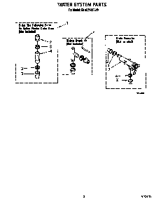 Water System Diagram and Parts List for 6MAL5143VW0  Whirlpool Washer
