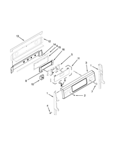 Control Panel Parts Diagram and Parts List for KERS505XSS05  KitchenAid Range