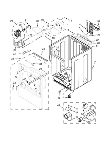 Cabinet Parts Diagram and Parts List for WED8000DW0  Whirlpool Dryer
