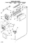 ICEMAKER PARTS Diagram and Parts List for KTRS22EMWH01  KitchenAid Refrigerator