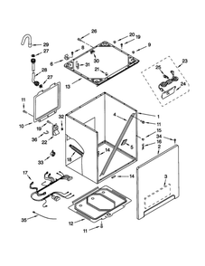 Cabinet And Frame Diagram and Parts List for 11021066000  Kenmore Washer