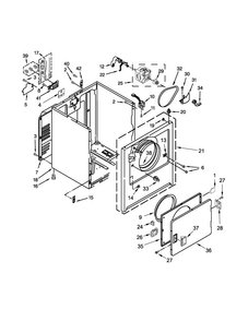 Cabinet Parts Diagram and Parts List for WED4995EW0  Whirlpool Dryer