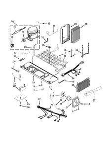 Unit Parts Diagram and Parts List for BRS75BRANA00  Whirlpool Refrigerator